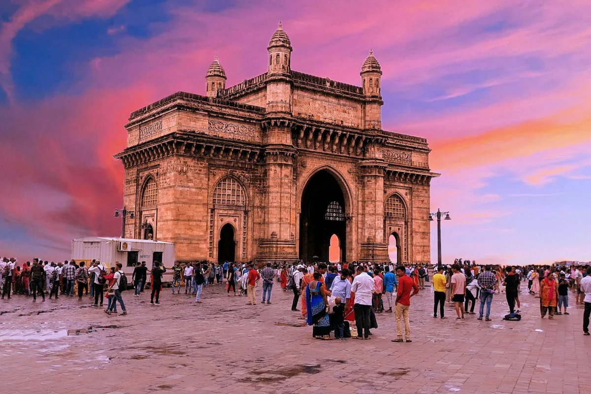 Mumbai coastal skyline and luxury hotel district along Marine Drive